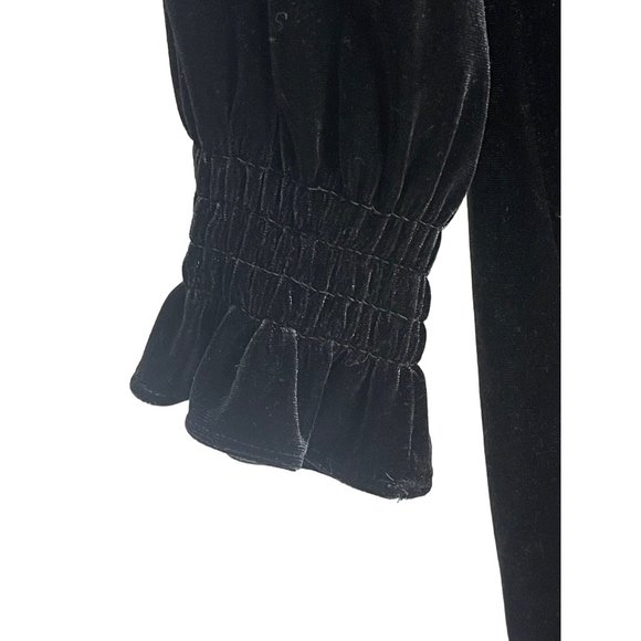 Size Large NINE WEST BLACK VELVET DRESS Special Occasion Holiday Party Wedding - Picture 4 of 7